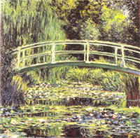 Claude Monet - Rybník s lekníny a japonským mostem